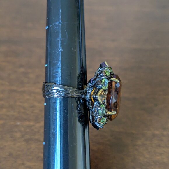 Ring Citrine Peridot Garnet Size 7.5 - STUNNING! - Picture 6 of 7